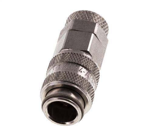RVS 316L DN 5 Luchtkoppeling Snelkoppeling 6x8 mm Push-On
