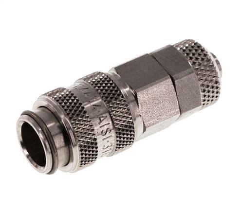 RVS 316L DN 5 Luchtkoppeling Snelkoppeling 6x8 mm Push-On