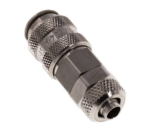 RVS 316L DN 5 Luchtkoppeling Snelkoppeling 6x8 mm Push-On