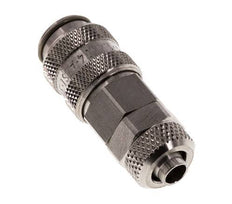 RVS 316L DN 5 Luchtkoppeling Snelkoppeling 6x8 mm Push-On