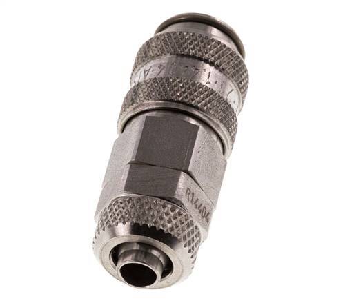 RVS 316L DN 5 Luchtkoppeling Snelkoppeling 6x8 mm Push-On