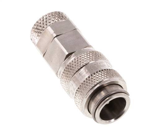 RVS 316L DN 5 Luchtkoppeling Snelkoppeling 6x8 mm Push-On Double Shut-Off