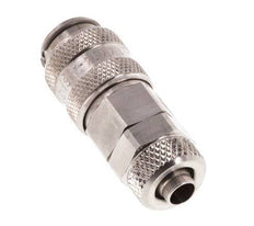 RVS 316L DN 5 Luchtkoppeling Snelkoppeling 6x8 mm Push-On Double Shut-Off