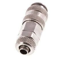 RVS 316L DN 5 Luchtkoppeling Snelkoppeling 6x8 mm Push-On Double Shut-Off
