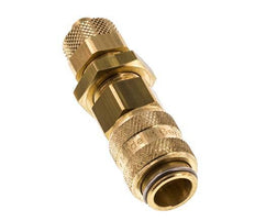 Messing DN 5 Luchtkoppeling Snelkoppeling 6x8 mm Push-On Schotkoppeling