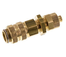 Messing DN 5 Luchtkoppeling Snelkoppeling 6x8 mm Push-On Schotkoppeling