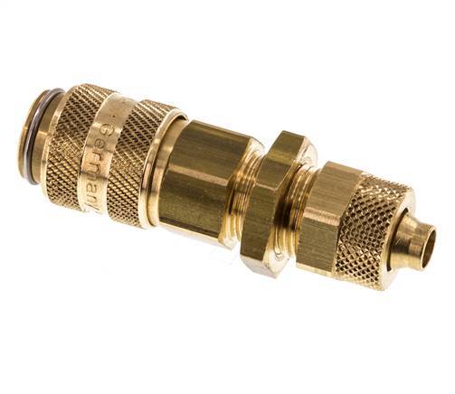 Messing DN 5 Luchtkoppeling Snelkoppeling 6x8 mm Push-On Schotkoppeling