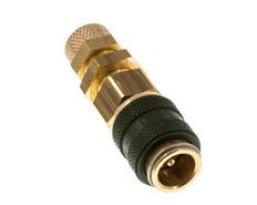 Messing DN 5 Groen Luchtkoppeling Snelkoppeling 4x6 mm Push-On Schotkoppeling Double Shut-Off