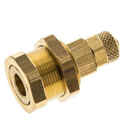 Messing DN 5 Luchtkoppeling Snelkoppeling 4x6 mm Push-On Schotkoppeling Pull-Off