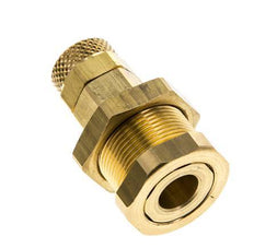 Brass DN 5 Air Coupling Socket 6x8 mm Union Nut Bulkhead Pull-Off
