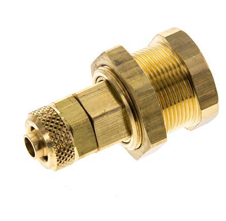 Messing DN 5 Luchtkoppeling Snelkoppeling 6x8 mm Push-On Schotkoppeling Pull-Off