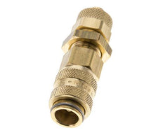 Messing DN 5 Luchtkoppeling Snelkoppeling 6x8 mm Push-On Schotkoppeling Pull-Off Double Shut-Off