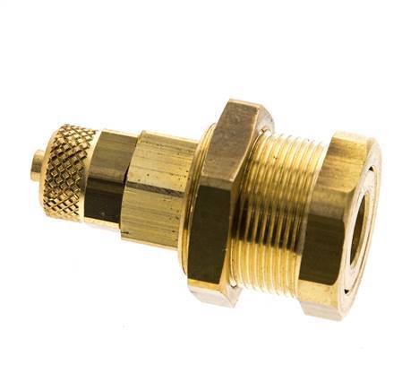 Messing DN 5 Luchtkoppeling Snelkoppeling 4x6 mm Push-On Schotkoppeling Pull-Off Double Shut-Off