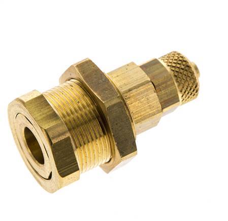 Messing DN 5 Luchtkoppeling Snelkoppeling 4x6 mm Push-On Schotkoppeling Pull-Off Double Shut-Off