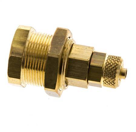 Messing DN 5 Luchtkoppeling Snelkoppeling 4x6 mm Push-On Schotkoppeling Pull-Off Double Shut-Off