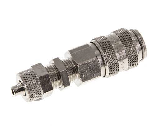 Vernikkeld Messing DN 5 Luchtkoppeling Snelkoppeling 4x6 mm Push-On Schotkoppeling