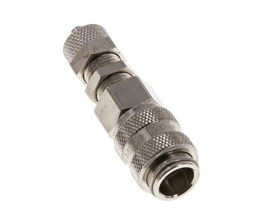 Vernikkeld Messing DN 5 Luchtkoppeling Snelkoppeling 4x6 mm Push-On Schotkoppeling
