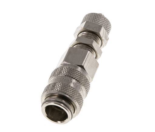 Vernikkeld Messing DN 5 Luchtkoppeling Snelkoppeling 4x6 mm Push-On Schotkoppeling
