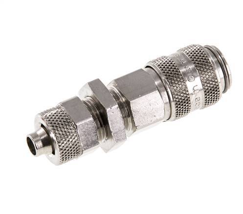 Vernikkeld Messing DN 5 Luchtkoppeling Snelkoppeling 6x8 mm Push-On Schotkoppeling