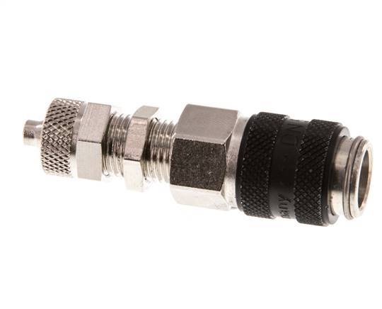Vernikkeld Messing DN 5 Zwart Luchtkoppeling Snelkoppeling 4x6 mm Push-On Schotkoppeling