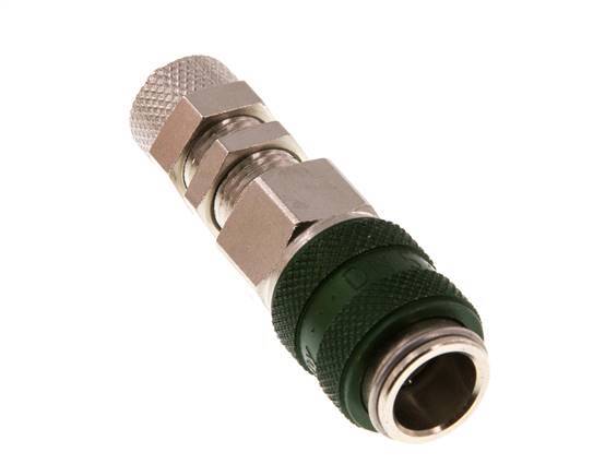 Vernikkeld Messing DN 5 Groen Luchtkoppeling Snelkoppeling 4x6 mm Push-On Schotkoppeling
