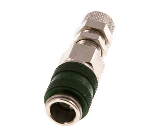 Vernikkeld Messing DN 5 Groen Luchtkoppeling Snelkoppeling 4x6 mm Push-On Schotkoppeling