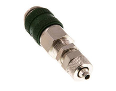 Vernikkeld Messing DN 5 Groen Luchtkoppeling Snelkoppeling 4x6 mm Push-On Schotkoppeling