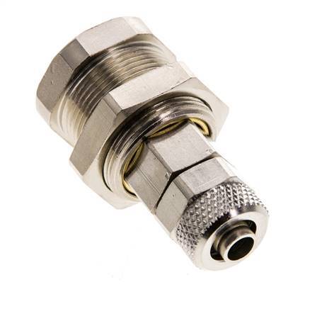 Vernikkeld Messing DN 5 Luchtkoppeling Snelkoppeling 6x8 mm Push-On Schotkoppeling Pull-Off