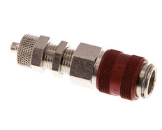 Vernikkeld Messing DN 5 Rood Luchtkoppeling Snelkoppeling 4x6 mm Push-On Schotkoppeling