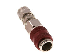 Vernikkeld Messing DN 5 Rood Luchtkoppeling Snelkoppeling 4x6 mm Push-On Schotkoppeling
