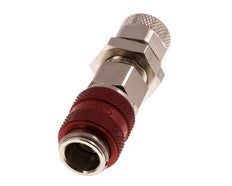 Vernikkeld Messing DN 5 Rood Luchtkoppeling Snelkoppeling 6x8 mm Push-On Schotkoppeling
