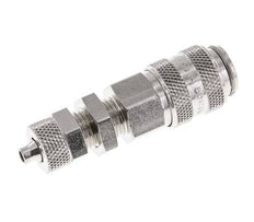 Vernikkeld Messing DN 5 Luchtkoppeling Snelkoppeling 4x6 mm Push-On Schotkoppeling Double Shut-Off