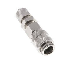Vernikkeld Messing DN 5 Luchtkoppeling Snelkoppeling 4x6 mm Push-On Schotkoppeling Double Shut-Off