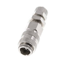 Vernikkeld Messing DN 5 Luchtkoppeling Snelkoppeling 4x6 mm Push-On Schotkoppeling Double Shut-Off