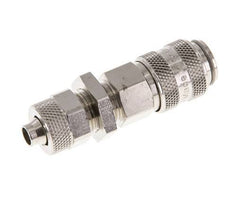 Vernikkeld Messing DN 5 Luchtkoppeling Snelkoppeling 6x8 mm Push-On Schotkoppeling Double Shut-Off