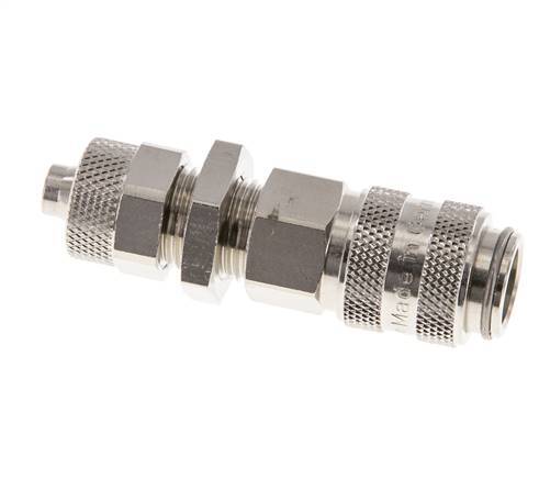 Vernikkeld Messing DN 5 Luchtkoppeling Snelkoppeling 6x8 mm Push-On Schotkoppeling Double Shut-Off