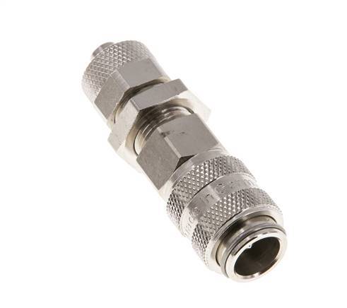 Vernikkeld Messing DN 5 Luchtkoppeling Snelkoppeling 6x8 mm Push-On Schotkoppeling Double Shut-Off