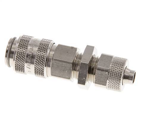 Vernikkeld Messing DN 5 Luchtkoppeling Snelkoppeling 6x8 mm Push-On Schotkoppeling Double Shut-Off