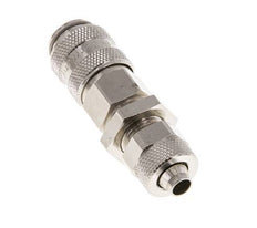 Vernikkeld Messing DN 5 Luchtkoppeling Snelkoppeling 6x8 mm Push-On Schotkoppeling Double Shut-Off