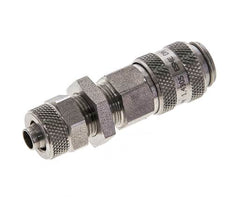 RVS DN 5 Luchtkoppeling Snelkoppeling 6x8 mm Push-On Schotkoppeling