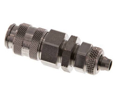 RVS DN 5 Luchtkoppeling Snelkoppeling 6x8 mm Push-On Schotkoppeling