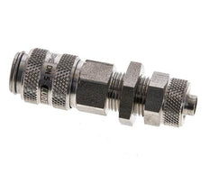 RVS DN 5 Luchtkoppeling Snelkoppeling 6x8 mm Push-On Schotkoppeling