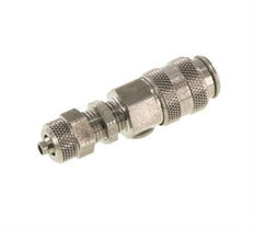 RVS DN 5 Luchtkoppeling Snelkoppeling 4x6 mm Push-On Schotkoppeling Double Shut-Off