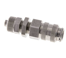 RVS DN 5 Luchtkoppeling Snelkoppeling 6x8 mm Push-On Schotkoppeling Double Shut-Off