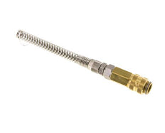 Messing DN 5 Luchtkoppeling Snelkoppeling 4x6 mm Push-On Buigbescherming Draaibaar
