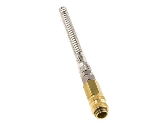 Messing DN 5 Luchtkoppeling Snelkoppeling 4x6 mm Push-On Buigbescherming Draaibaar