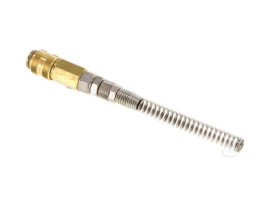Messing DN 5 Luchtkoppeling Snelkoppeling 4x6 mm Push-On Buigbescherming Draaibaar