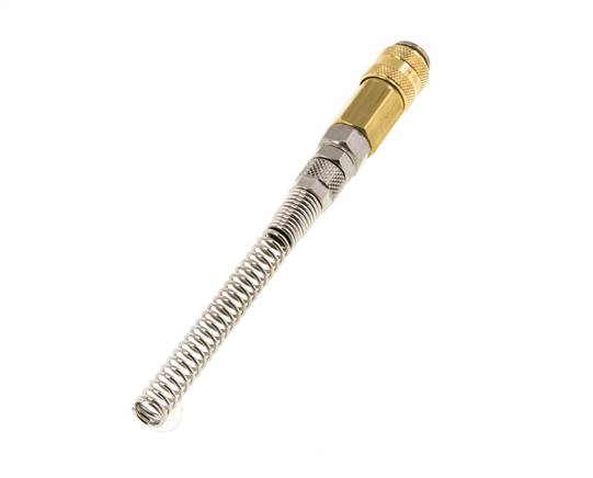 Messing DN 5 Luchtkoppeling Snelkoppeling 4x6 mm Push-On Buigbescherming Draaibaar