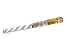 Messing DN 5 Luchtkoppeling Snelkoppeling 6x8 mm Push-On Buigbescherming Draaibaar