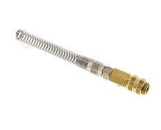 Messing DN 5 Luchtkoppeling Snelkoppeling 6x8 mm Push-On Buigbescherming Draaibaar